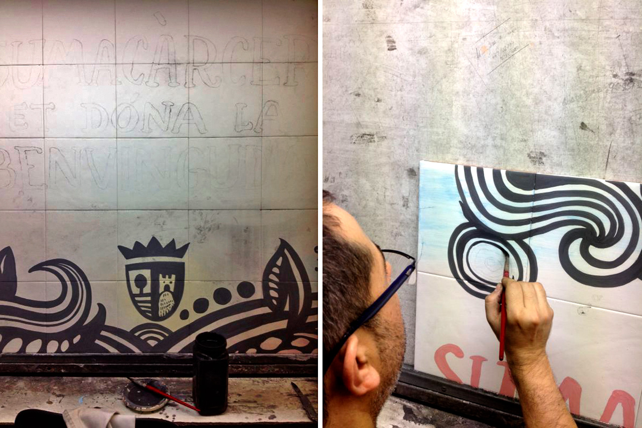 Toni Benlliure mural de sumacarcer ceramista xavier claur