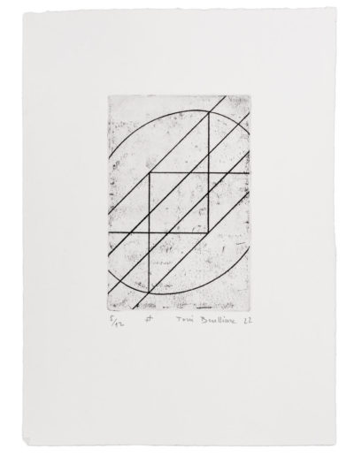estampa gravat calcogràfic de Toni Benlliure motiu símbol màgic per a TUYTU