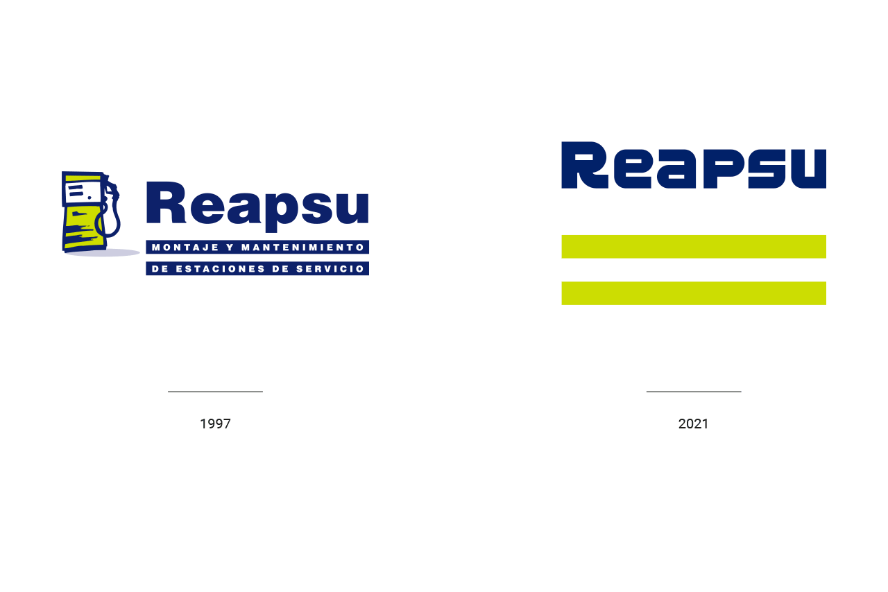 evolución de marca logotipo reapsu 1997 - 2021