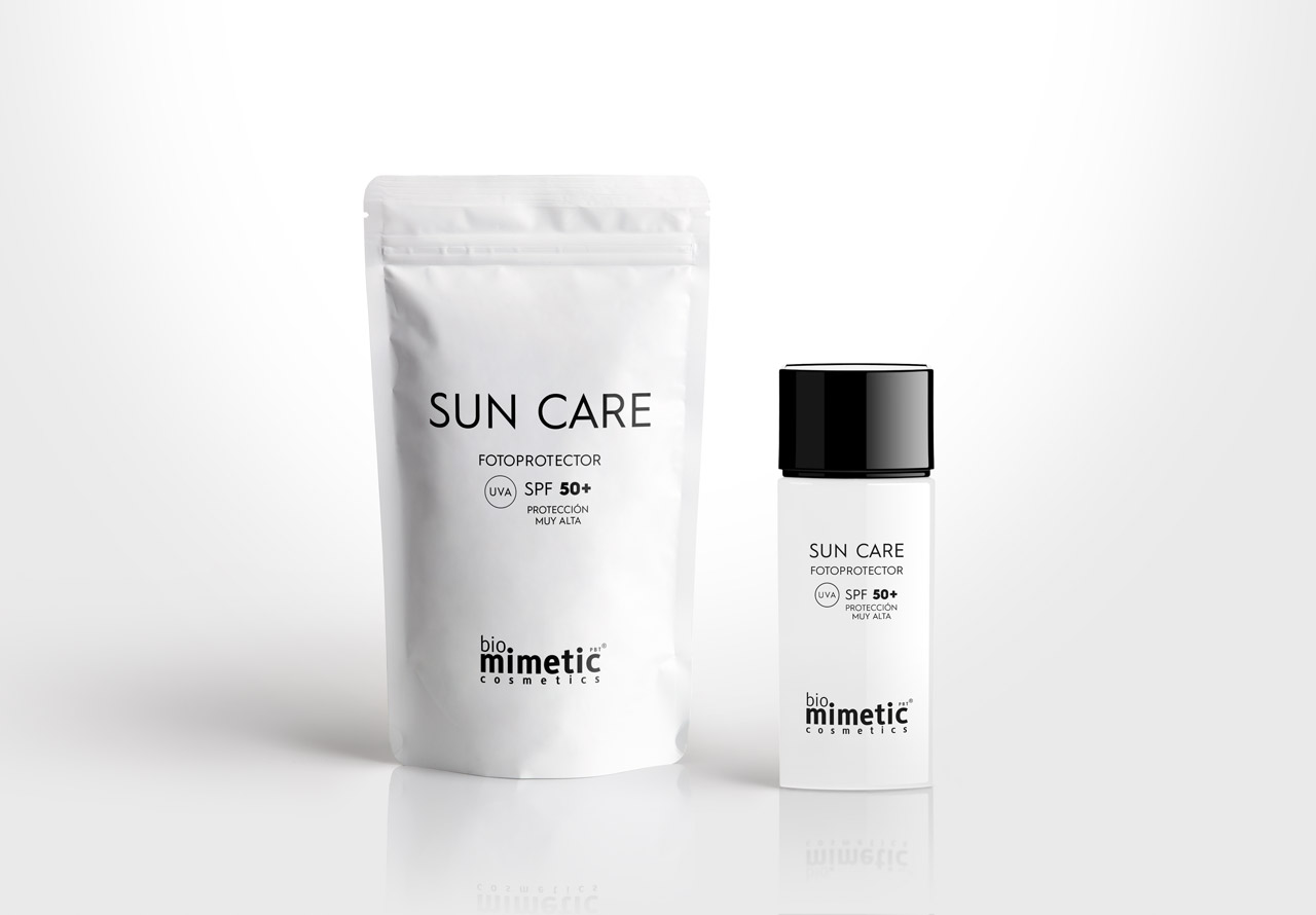 Diseño packaging cosmético fotoprotector Sun Care