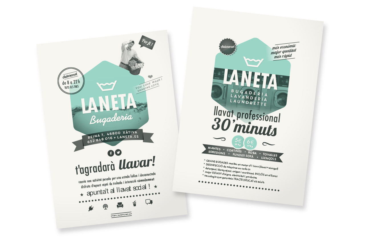 Diseño e impresión de publicidad A5 flyer La Neta