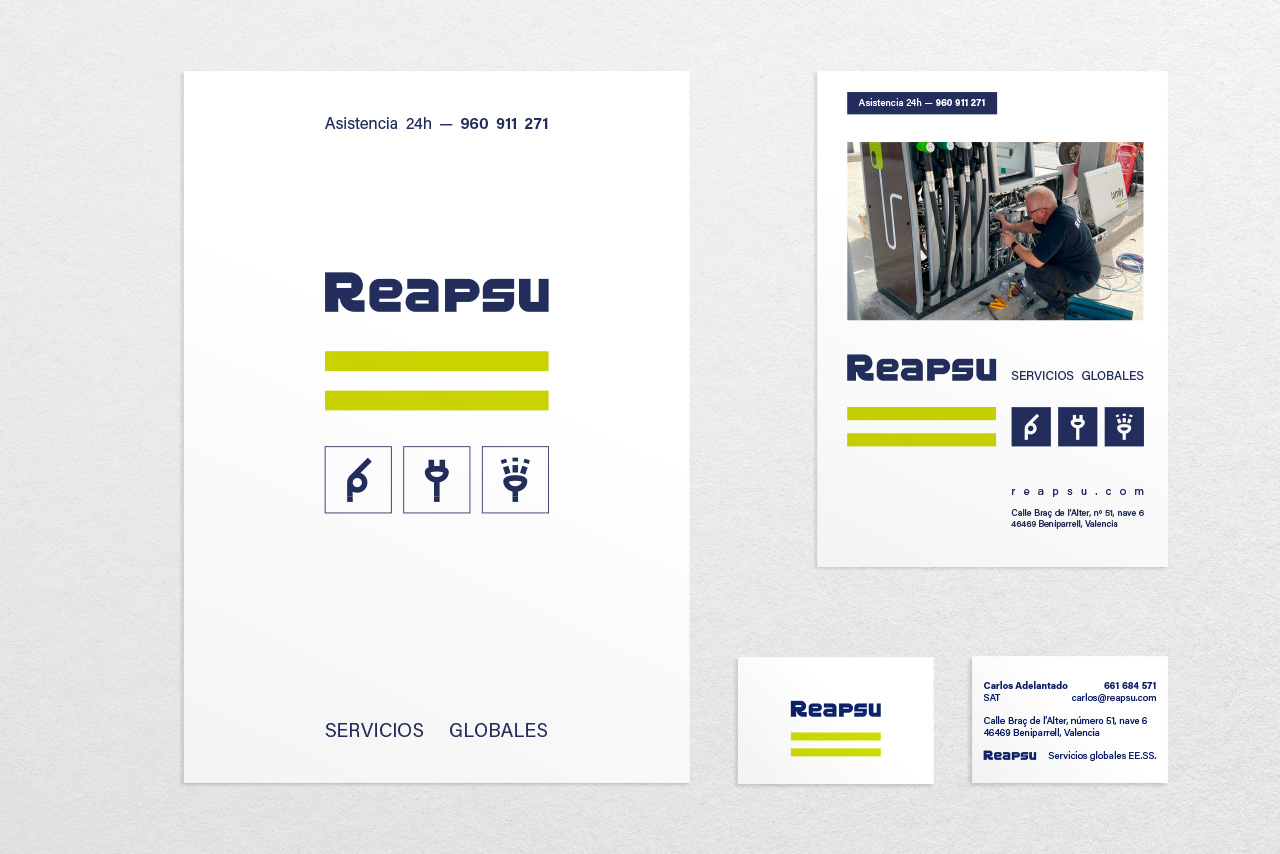 Diseño e impresión de papelería corporativa Reapsu
